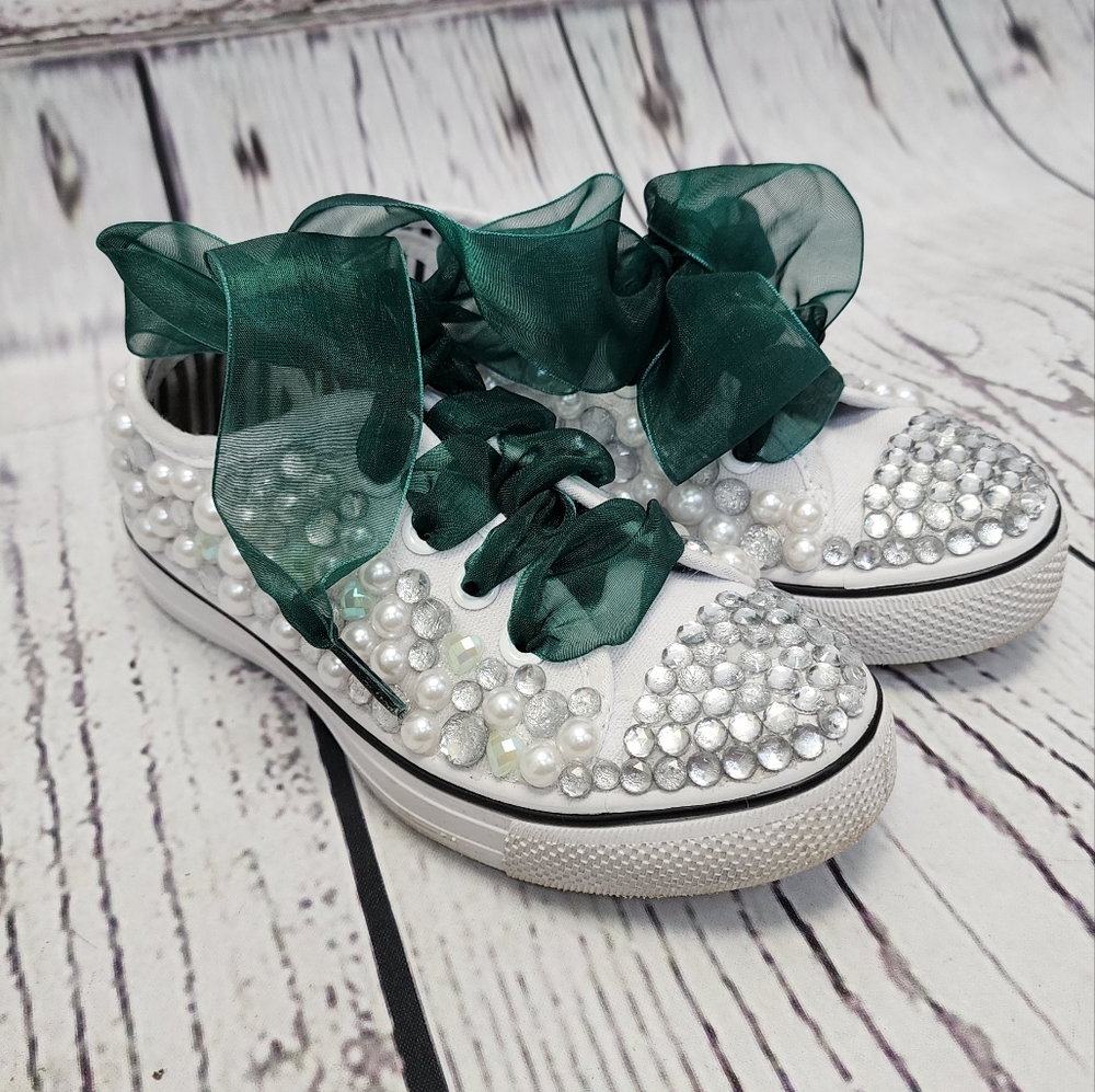 Handmade Bedazzled‎ Sneakers Size 11/12